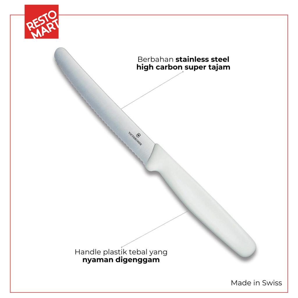 5.0837 K Steak Knife 11cm Wavy VICTORINOX Stainless (1511135)(F5) - Image 3